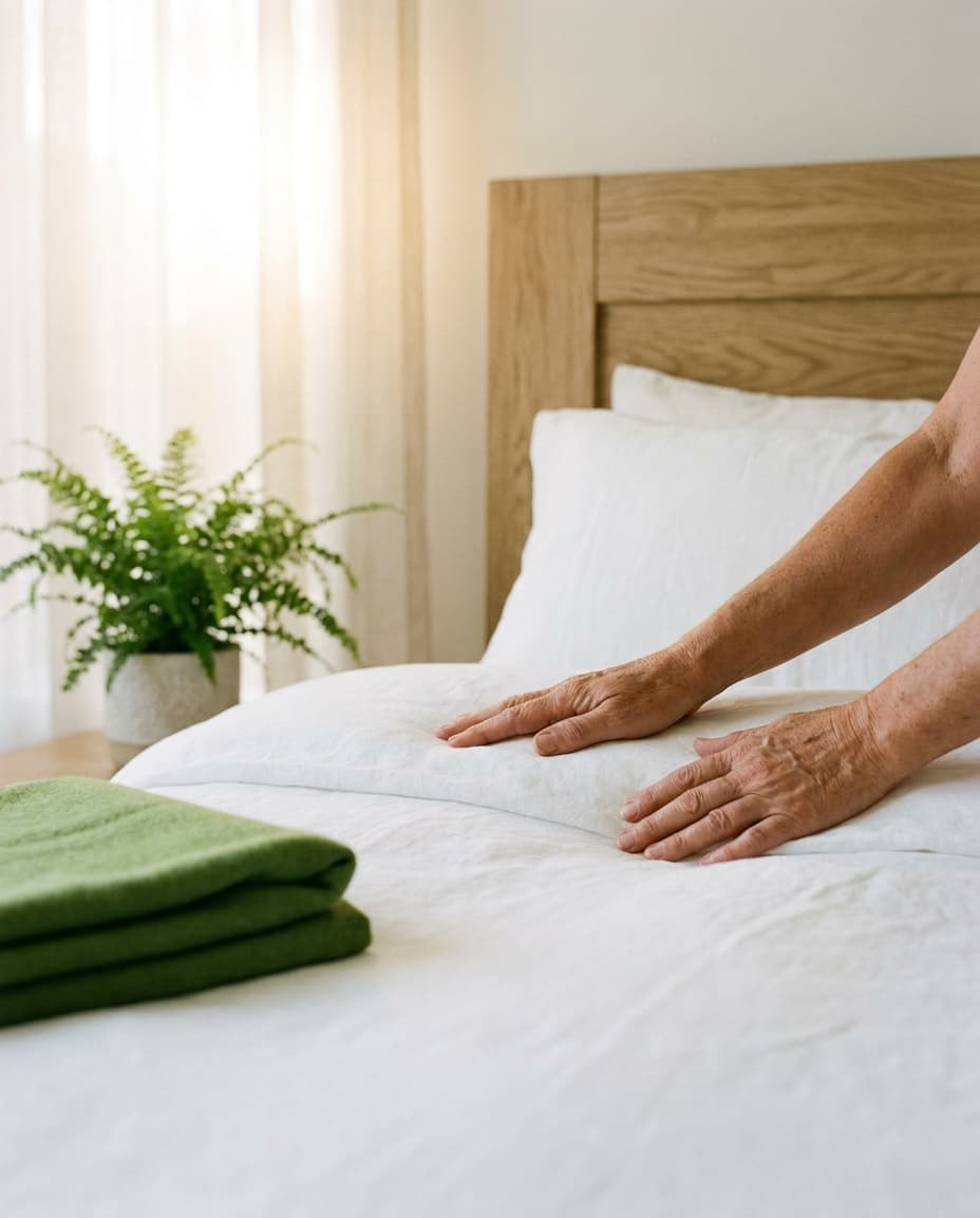 Ruhiges Zimmer im Garten Hotel Bonn im warmen Morgenlicht